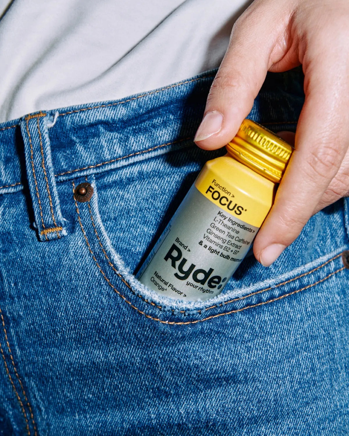 Ryde Focus shot carried in a jeans pocket